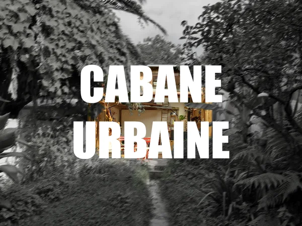 Photo de la cabane urbaine, avec effet graphique sur l'image