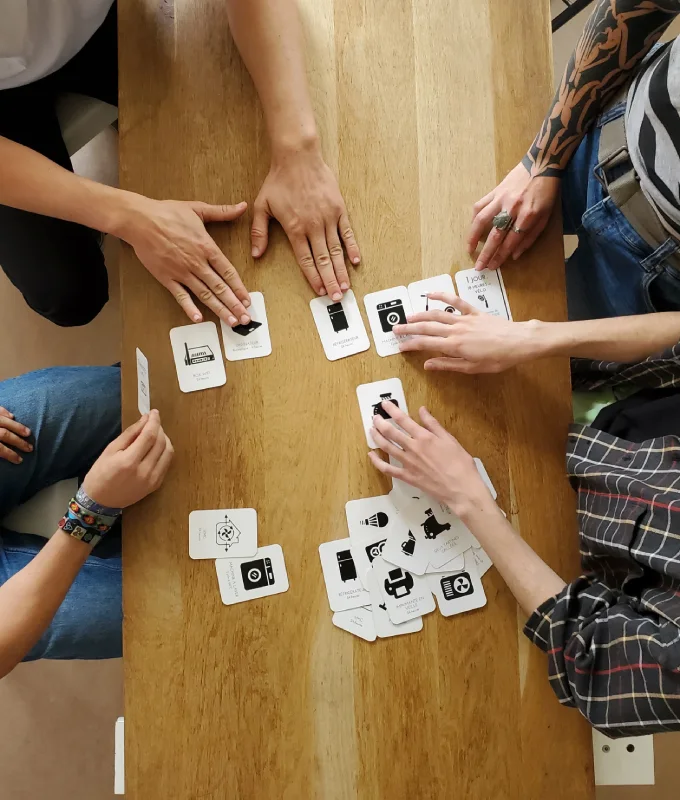 Photo du jeu en cours, avec 4 joueurs