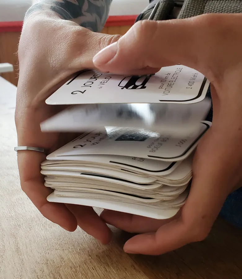 Photo des cartes de jeu REVOLT
